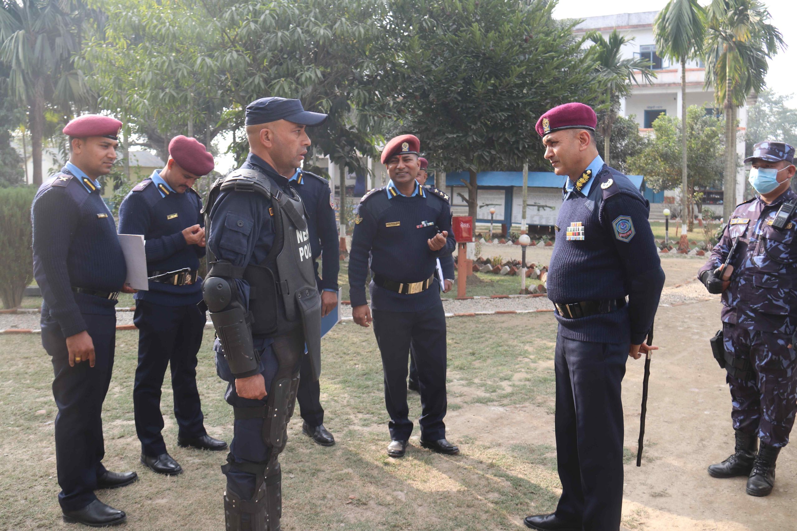 प्रदेश प्रहरी प्रमुखबाट कोशी प्रदेश प्रहरी गणको निरीक्षण