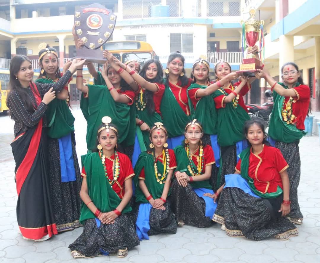 महानगरले आयोजना गरेको लोकनृत्यमा पोखरिया स्कुल प्रथम